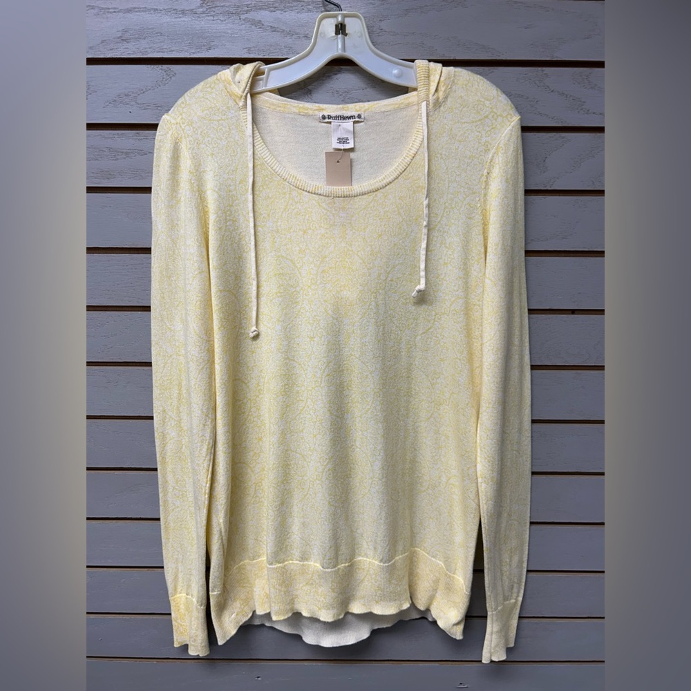Ruff Hewn Cream and Yellow Knit Top